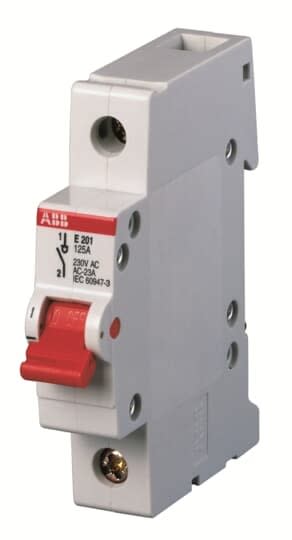 ABB - Interrupteur modulaire (E200) 1 Pôle 80A levier Rouge