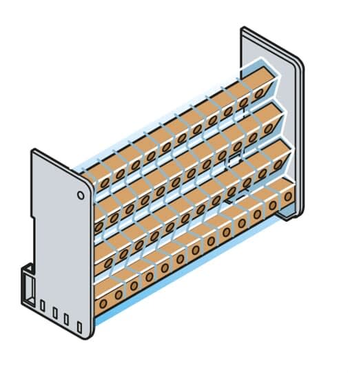 ABB - Répartiteur étagé 4p 125A 93x89x48