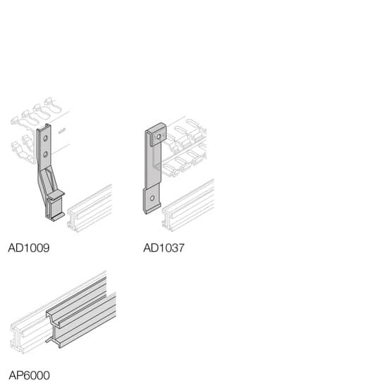 ABB - Support Metallique Horizontal Av Goulotte 60X60 (x4)