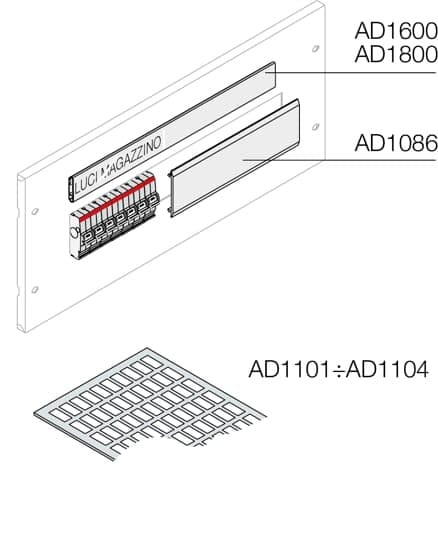 ABB - Porte-Etiquettes Adhesif 24 Mod L=432 (x20)
