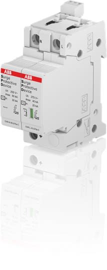 ABB - Parafoudre OVR T2 -1P+N - Imax 40kA -230V -av. Réserve Sécu. - av. TS - TT/TNS