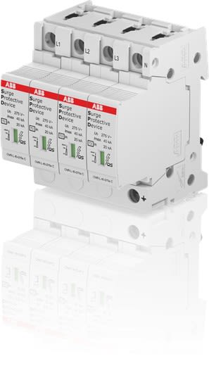 ABB - Parafoudre OVR T2 -4P - Imax 40kA -400V - av. Réserve Sécu. - TNS