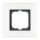 ABB - Cadre 1 Poussoir Verre Blanc Carat