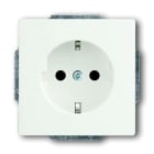 ABB - Prise SCHUKO Blanc mat