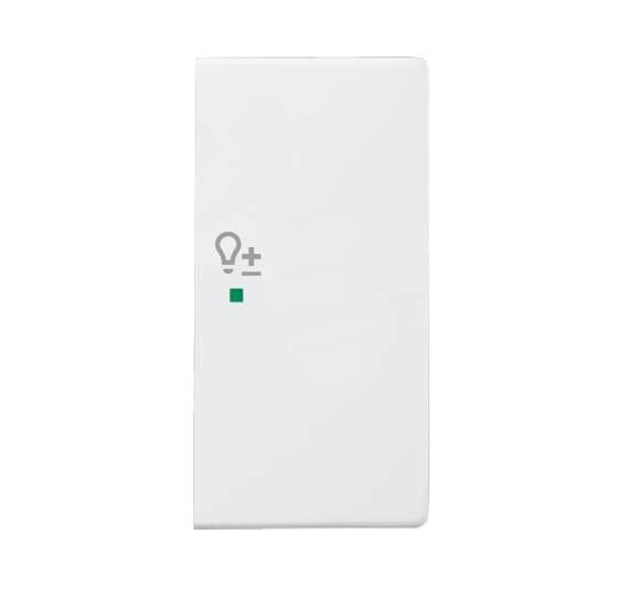 ABB - Enjoliveur 1/2 Touche D 1 Led 1 Picto Variateur Futur Linear Blanc Studio