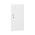 ABB - Enjoliveur 1/2 Touche D 1 Led 1 Picto Variateur Futur Linear Blanc Studio