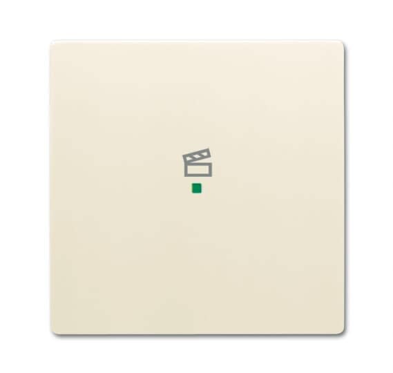 ABB - Enjoliveur 1 Touche 1 Led 1 Picto Scénario Futur Linear Ivory