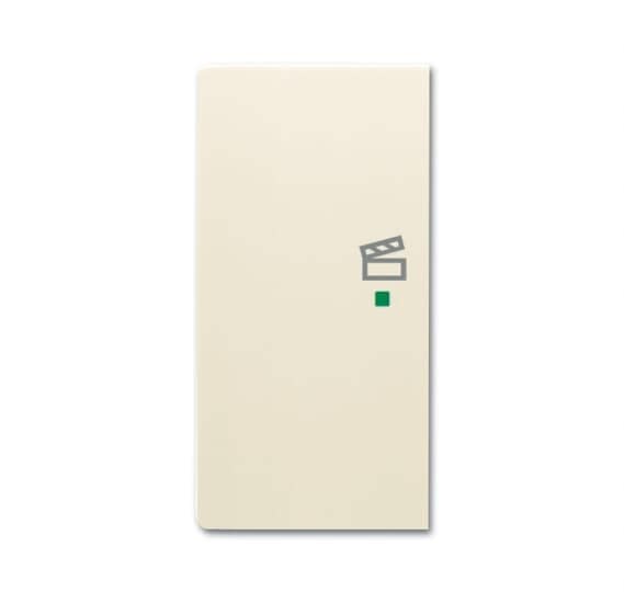 ABB - Enjoliveur 1/2 Touche G 1 Led 1 Picto Scénario Futur Linear Ivory