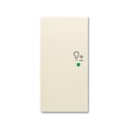 ABB - Enjoliveur 1/2 Touche G 1 Led 1 Picto Variateur Futur Linear Ivory