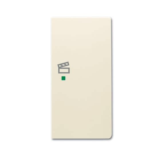 ABB - Enjoliveur 1/2 Touche D 1 Led 1 Picto Scénario Futur Linear Ivory