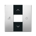 ABB - Enjoliveur Thermostat Dérogation Face Avant Pure Stainless Steel