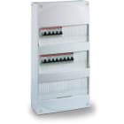 ABB - TABPC2RAUTO Tableau électrique Précâblé 3 Rangées 2xID63A -11 Disj. 4.5kA Auto