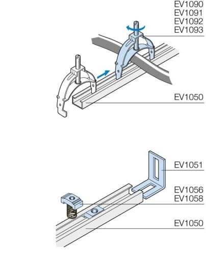 ABB - Fixation Profile Ev1050 (x25) Armoires