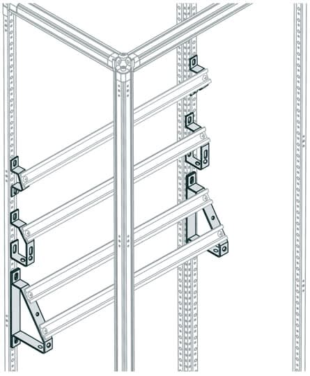 ABB - Supports de Fixation pour Rail DIN + Barre de terre 45° (10 Pcs)