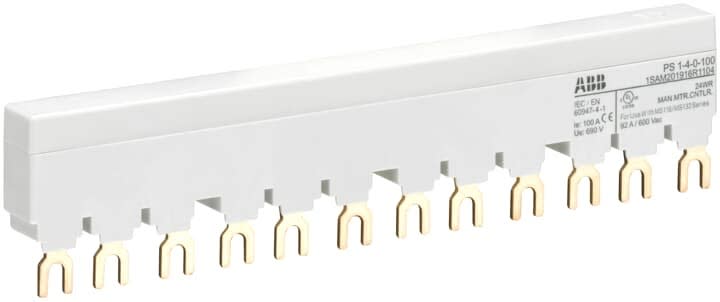 ABB - Peigne d'alimentation 100A Max pour 4 MS116/132 sans contact auxilliaire