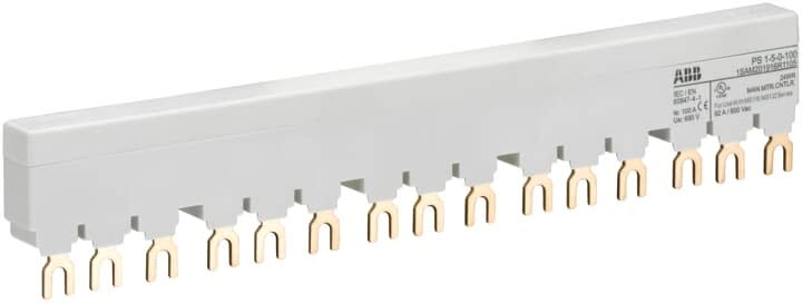 ABB - Peigne d'alimentation 100A Max pour 5 MS116/132 sans contact auxilliaire