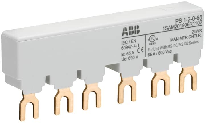 ABB - Peigne d'alimentation 65A Max pour 2 MS116-MS/MO132 sans contact auxilliaire