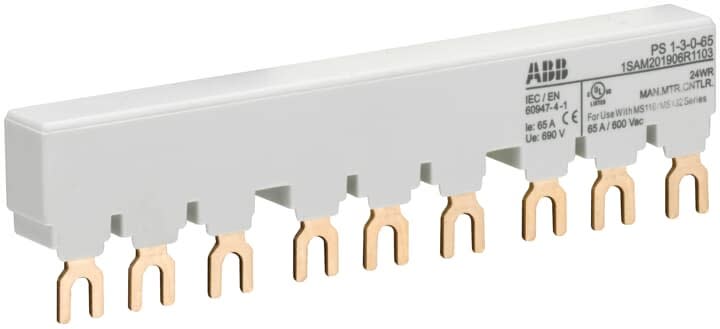 ABB - Peigne d'alimentation 65A Max pour 3 MS116-MS/MO132 sans contact auxilliaire