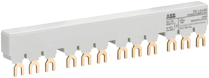 ABB - Peigne d'alimentation 65A Max pour 4 MS116-MS/MO132 sans contact auxilliaire