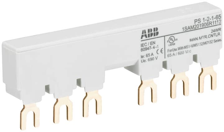 ABB - Peigne d'alimentation 65A Max pour 2 MS116-MS/MO132 avec 1 contact auxilliaire