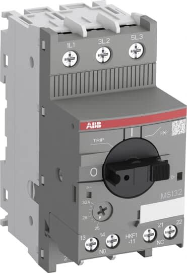ABB - Disjoncteur moteur MS132 25.00 à 32.00A-Img 480.0A-50Ka+1No+1NF