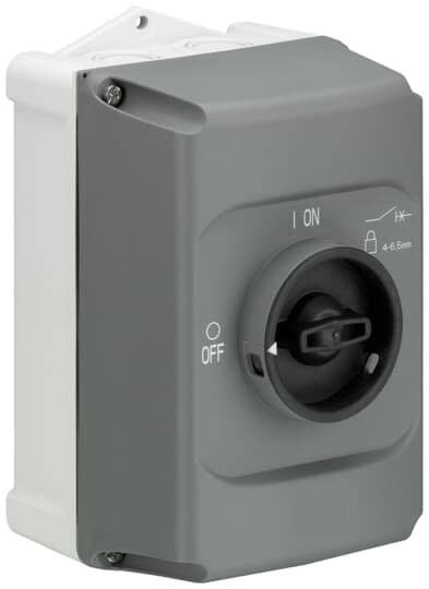 ABB - Coffret IP65 pour MS116-MS/MO132-Boit. Gris poignée Noire