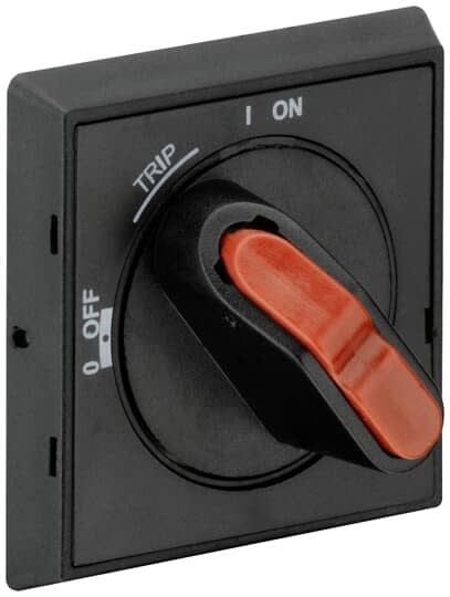 ABB - Poignée IP64 On/ OFF/Trip noir pour Disj. Ms avec Axe 6X6mm