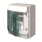 ABB - Mistral65H- Coffret Etanche -1 Rangée -4 modules-Porte Transp.-RAL7035-GWT 750°c