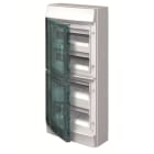ABB - Mistral65H- Coffret Etanche-4R x 12 modules-Porte Transp.-RAL7035-GWT 750°c