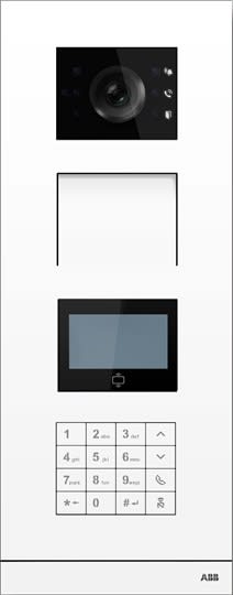 ABB - Platine de rue IP à défilement de noms RFID Blanc