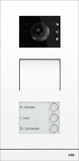 ABB - Platine de rue IP 3 BP blanc