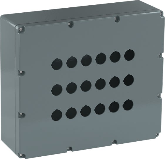 ABB - Boite à boutons à percer- Aluminium - pour 18 trous - IP66 - Sans perçage PE
