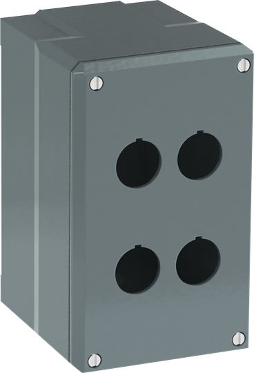 ABB - Boite à boutons Aluminium - 4 trous - IP66 - perçage PE - Socle profond