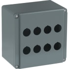 ABB - Boite à boutons Aluminium -8 trous - IP66 - perçage PE