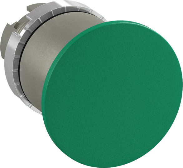 ABB - Bouton poussoir coup de poing 40MM Vert déverouillage traction