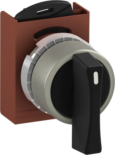 ABB - Boutons tournant 2-POS non-lumineux poignée longue Noir Fixe