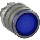 ABB - Bouton poussoir Affleurant lumineux Bleu (lentille plastique)