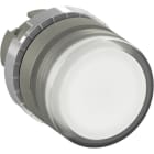 ABB - Bouton poussoir Affleurant lumineux Blanc (lentille verre)