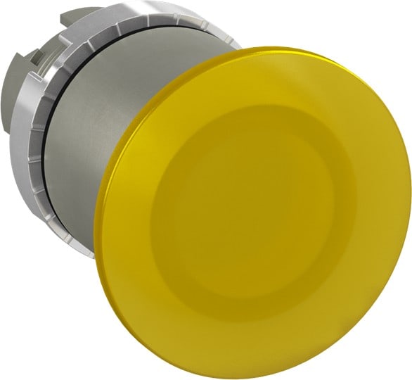 ABB - Bouton poussoir coup de poing 40MM Jaune déverouillage traction lumineux