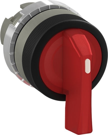 ABB - Boutons tournant 2-POS lumineux poignée longue Rouge Fixe
