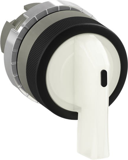 ABB - Boutons tournant 2-POS lumineux poignée longue Blanc Fixe