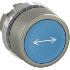 ABB - Bouton poussoir - Non lumineux - Affleurant - Bleu - Marquage <--