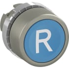 ABB - Bouton poussoir - Non lumineux - Affleurant - Bleu - Marquage R