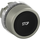 ABB - Bouton poussoir - Non lumineux - Affleurant - Noir - Marquage STOP