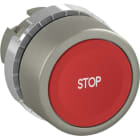 ABB - Bouton poussoir - Non lumineux - Affleurant - Rouge - Marquage STOP