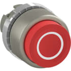 ABB - Bouton poussoir - Non lumineux - Saillie - Rouge - Marquage O