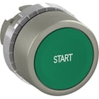 ABB - Bouton poussoir - Non lumineux - Affleurant - Vert - Marquage START