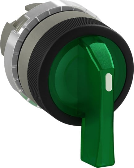 ABB - Boutons tournant 2-POS lumineux poignée longue Vert Fixe