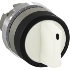 ABB - Boutons tournant 3-POS lumineux poignée courte Blanc Fixe