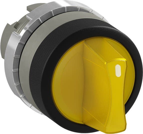 ABB - Boutons tournant 3-POS lumineux poignée courte Jaune Fixe